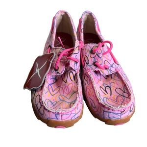 Twisted X Women’s Pin Hearts Driving Moccasin Casual Shoes 5